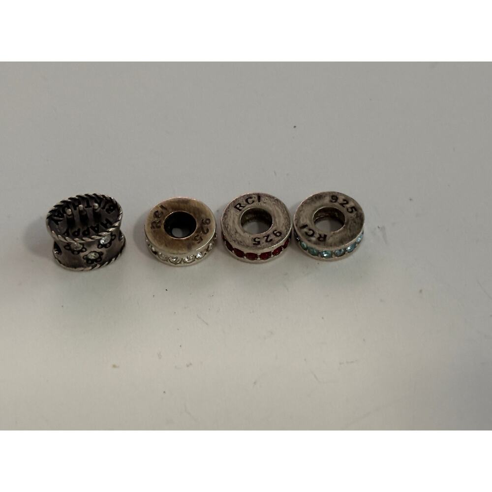 Sterling Silver Bracelet Charms Lot of 4 Signed RCI